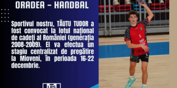 Tudor Tăutu, fiul antrenorului orădean George Tăutu, convocat  la lotul național de cadeți a Romaniei