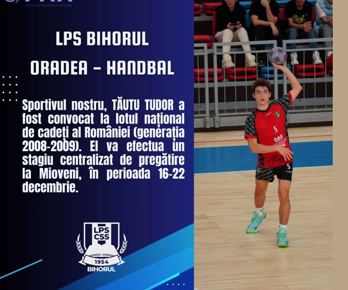 Tudor Tăutu, fiul antrenorului orădean George Tăutu, convocat  la lotul național de cadeți a Romaniei