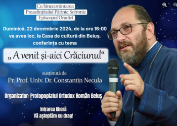 Părintele Constantin Necula, la Beius: „A venit și aici Crăciunul”