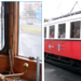Cum circula tramvaiul de epoca, de Crăciun, prin Oradea. E împodobit special de sărbători
