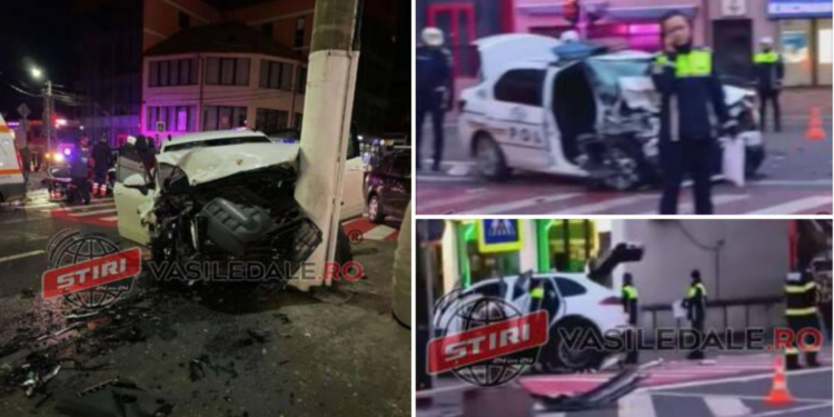 Trei polițiști răniți în aceasta dimineață de un Porsche