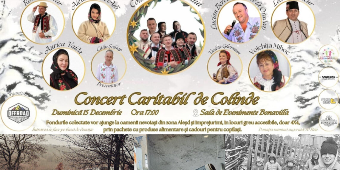 Concert caritabil de colinde la Aleșd organizat de Clubul Off Road Prietenii Munților: sprijin pentru 30 de familii din zone defavorizate