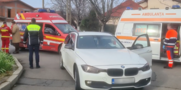 Accident pe str. Muntele Găina din Oradea. Multe forte de intervenție la fata locului