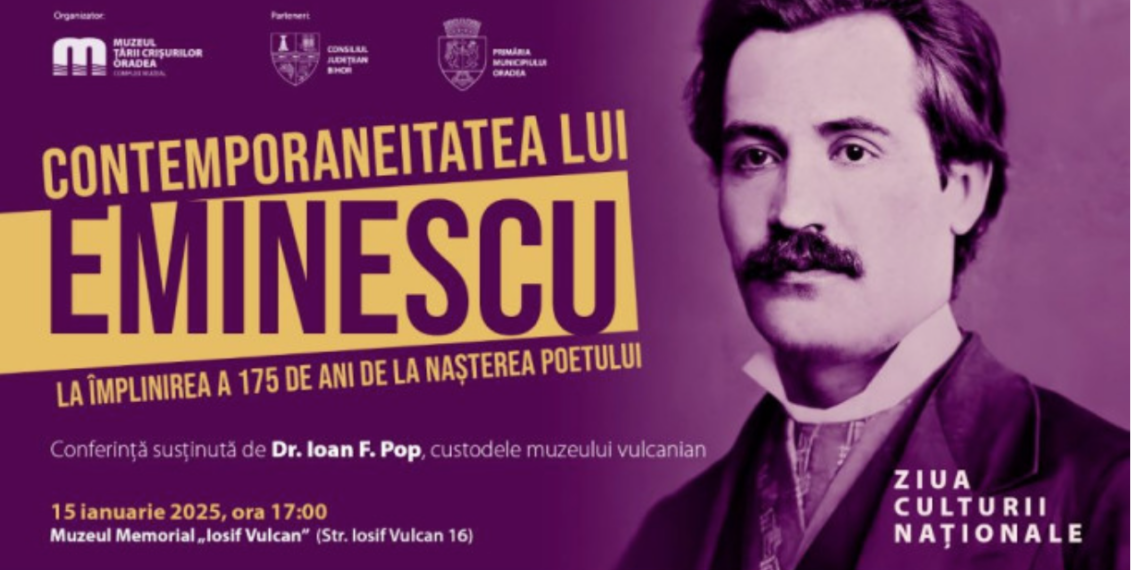 „Contemporaneitatea lui Eminescu” , conferință care pastreaza vie dimensiunea provocatoare a operei lui