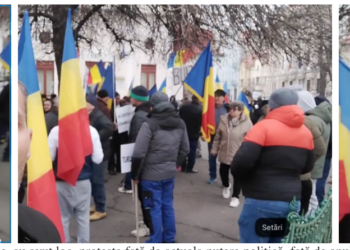 Protest în fata Prefecturii Bihor. „Turul 2 înapoi”, „Libertate”, „CCR, o mizerie”, „Jos Guvernul”, „Să vă fie frică poporul se ridică”