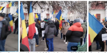 Protest în fata Prefecturii Bihor. „Turul 2 înapoi”, „Libertate”, „CCR, o mizerie”, „Jos Guvernul”, „Să vă fie frică poporul se ridică”