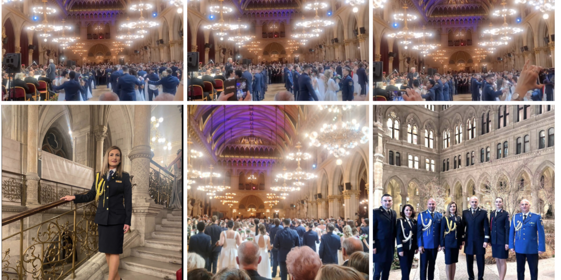 Orădeanca Adina Claudia Birda, comisar de poliție penitenciară, momente memorabile la Balul Polițiștilor de la Viena