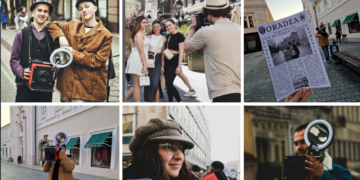 Un tânăr de 15 ani din Ucraina, stabilit în Oradea, iti tipărește amintiri purtând un sistem ingenios intr-o valiza. E de doi ani aici după ce a lăsat în Odesa părinți, bunici