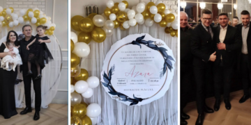 Petrecere în familia AUR Bihor. Candidatul la Senat, Raul Gherle și-a botezat fetița