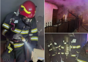 Foc în dormitorul unei familii din Tinaud în plina noapte