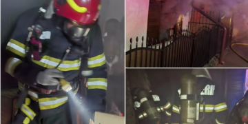 Foc în dormitorul unei familii din Tinaud în plina noapte