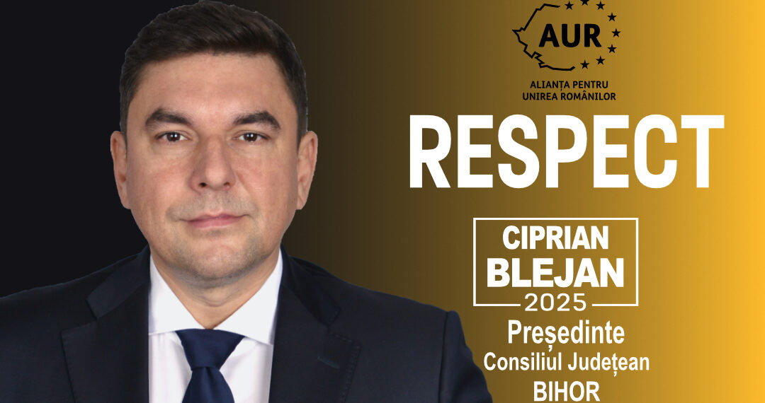 Liderul AUR Bihor, Ciprian Blejan,  candidează la președinția Consiliului Județean
