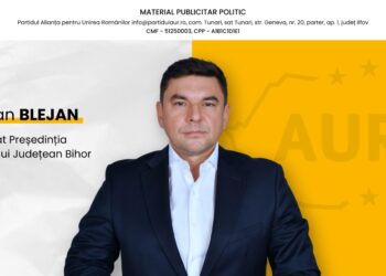 Liderul AUR Bihor, Ciprian Blejan, candidat la președinția Consiliului Județean: O administrație surdă naște revoltă. Eu vin să ascult