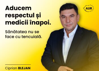 Sănătatea nu se face cu tencuială. Ciprian Blejan: Aducem respectul și medicii înapoi