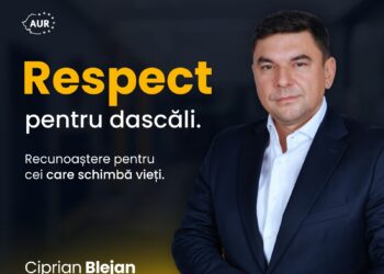 Ciprian Blejan: Respect pentru dascăli. Recunoaștere pentru cei care schimbă vieți.