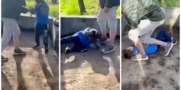 Scene de coșmar: un copil umilit și lovit de un adolescent, în aplauzele celor din jur
