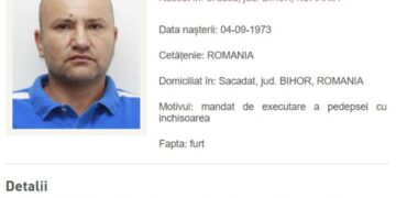 Condamnat pentru furt calificat, un bihorean de 51 de ani este căutat la nivel nțional