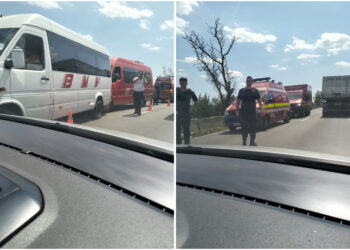 Trei persoane transportate la spital în urma unui accident rutier grav pe DN19