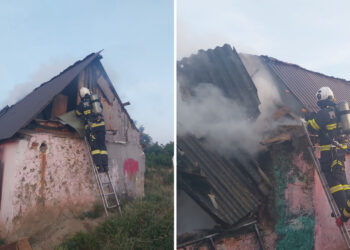 Locuință în flăcări, salvată în ultima clipă de pompieri