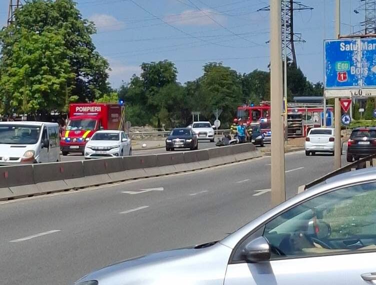 Accident grav pe Centura Oradea: motociclist lovit de un autoturism