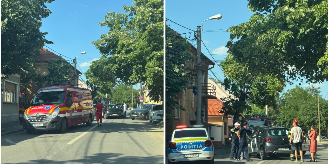 Impact puternic între două autoturisme în Oradea: intervenție SMURD și pompieri