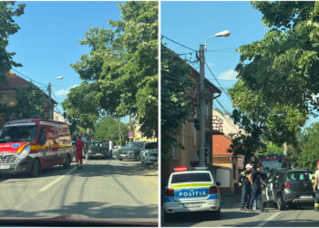 Impact puternic între două autoturisme în Oradea: intervenție SMURD și pompieri