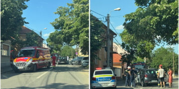 Impact puternic între două autoturisme în Oradea: intervenție SMURD și pompieri