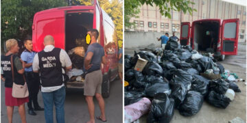 Flagrant în plină zi: deșeuri de la restaurante, transportate ilegal prin Oradea
