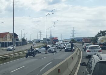 Accident pe Centura Oradea, înainte de Strada Ciheiului