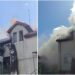 Incendiu la clădirea Primăriei Petreu: acoperișul cuprins de flăcări
