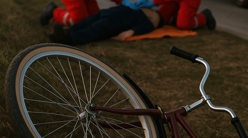 Bărbat de 56 de ani, decedat după ce a căzut cu bicicleta într-un șanț, lângă Husasău de Tinca