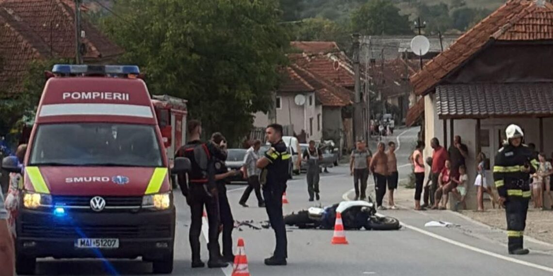 Accident pe șoseaua Oradea–Deva: motociclist rănit, circulație îngreunată