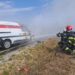 Autoutilitară în flăcări pe Centura Nojorid. Pompierii au intervenit prompt