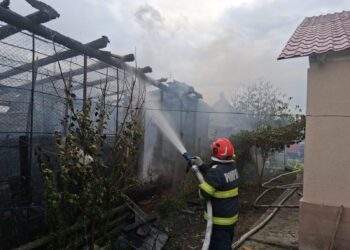 Incendiu izbucnit la o gospodărie din Săcueni: anexă mistuită de flăcări