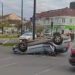 Accident rutier în Oradea, pe Calea Aradului:  mașină răsturnată în intersecția de la Emanuel
