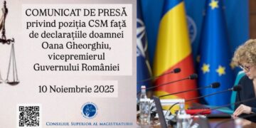 CSM sesizează Parchetul General împotriva vicepremierului Oana Gheorghiu: acuzații de incitare la violență, ură sau discriminare în urma atacului public la adresa magistraților