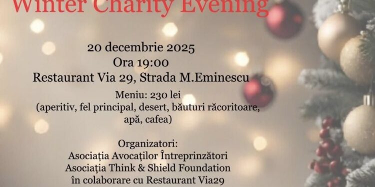 „Winter Charity Evening” – Avocații Întreprinzători din Bihor mobilizează comunitatea pentru sprijinirea familiilor vulnerabile