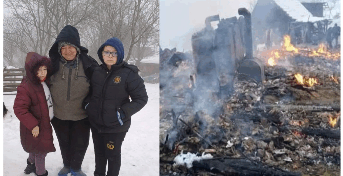 Din cenușă, spre un nou „acasă” – apel de solidaritate pentru o familie rămasă fără locuință