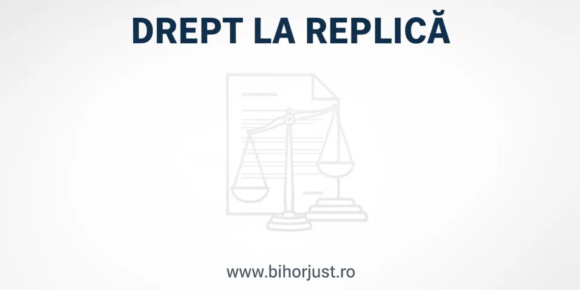 Drept la replică în dosarul de evaziune fiscală aflat pe rolul Tribunalului Bihor
