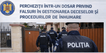 Percheziții într-un dosar de fals privind gestionarea deceselor și a procedurilor de înhumare.