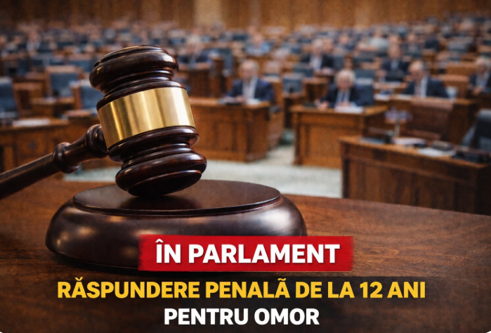 Proiect de modificare a Codului penal: răspundere penală de la 12 ani pentru omor, în dezbatere la Senat