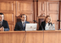 Ședința de bilanț Tribunalul Satu Mare judecătorul Remus Nemeș – președintele Secției Penale, judecătorul Cardonel Felix Mureșan-– președintele instanței și judecătorul Laura Isabella Micle – vicepreședintele instanței sursă foto: presa sm